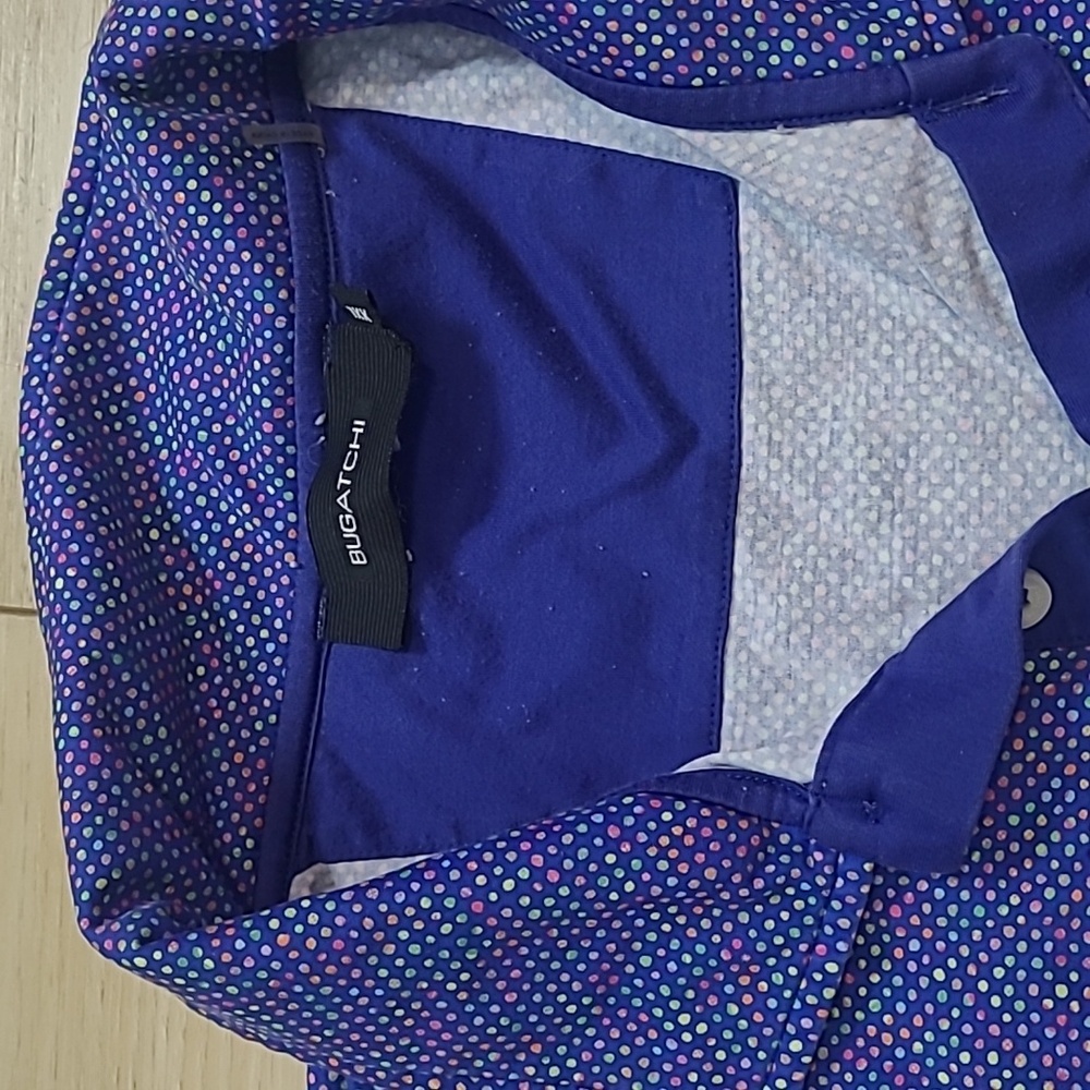 Bugatchi Purple and Blue Polo Shirt 100% Mercerized Cptton XXL - Picture 2 of 7